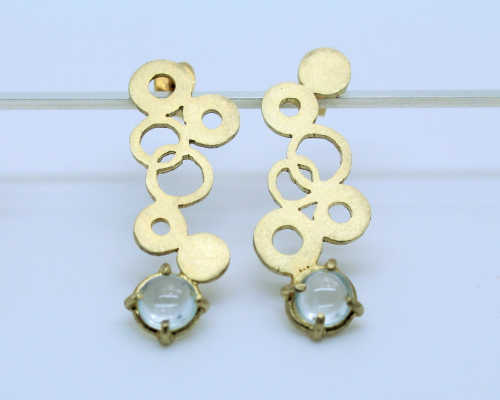さんご、海、ピアス、amami,markonagasghimajewelry,あわ,bubble,イエローゴールド